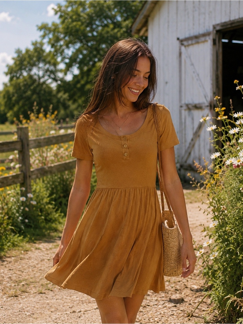 Kindred Apparel Short Sleeve Midi Dress